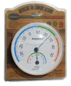 ترمومتر رطوبت سنج عقربه ای قطر 12 سانت چینی